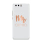 Personalised Rose Gold Mr Surname On Grey Huawei P10 Phone Case