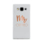Personalised Rose Gold Mr Surname On Grey Samsung Galaxy A5 Case