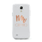 Personalised Rose Gold Mr Surname On Grey Samsung Galaxy S4 Mini Case