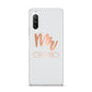 Personalised Rose Gold Mr Surname On Grey Sony Xperia 10 III Case