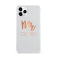 Personalised Rose Gold Mr Surname On Grey iPhone 11 Pro 3D Snap Case
