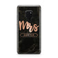 Personalised Rose Gold Mrs Surname Marble Huawei Mate 20 Phone Case