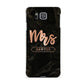 Personalised Rose Gold Mrs Surname Marble Samsung Galaxy Alpha Case