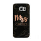 Personalised Rose Gold Mrs Surname Marble Samsung Galaxy S6 Case