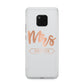 Personalised Rose Gold Mrs Surname On Grey Huawei Mate 20 Pro Phone Case