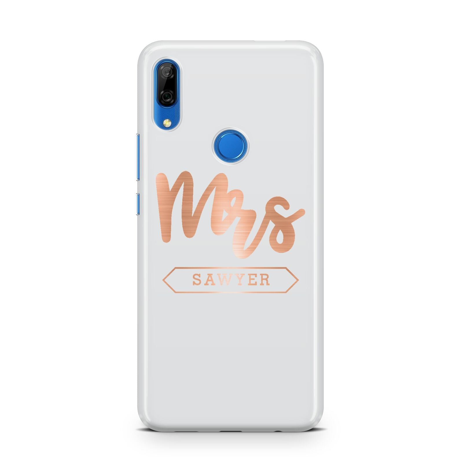 Personalised Rose Gold Mrs Surname On Grey Huawei P Smart Z