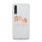 Personalised Rose Gold Mrs Surname On Grey Huawei P20 Pro Phone Case