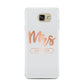 Personalised Rose Gold Mrs Surname On Grey Samsung Galaxy A7 2016 Case on gold phone