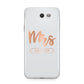 Personalised Rose Gold Mrs Surname On Grey Samsung Galaxy J7 2017 Case