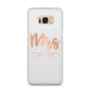 Personalised Rose Gold Mrs Surname On Grey Samsung Galaxy S8 Plus Case