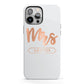 Personalised Rose Gold Mrs Surname On Grey iPhone 13 Pro Max Full Wrap 3D Tough Case