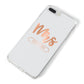 Personalised Rose Gold Mrs Surname On Grey iPhone 8 Plus Bumper Case on Silver iPhone Alternative Image