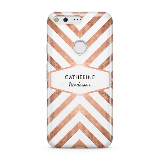 Personalised Rose Gold Name Or Initials Custom Google Pixel Case