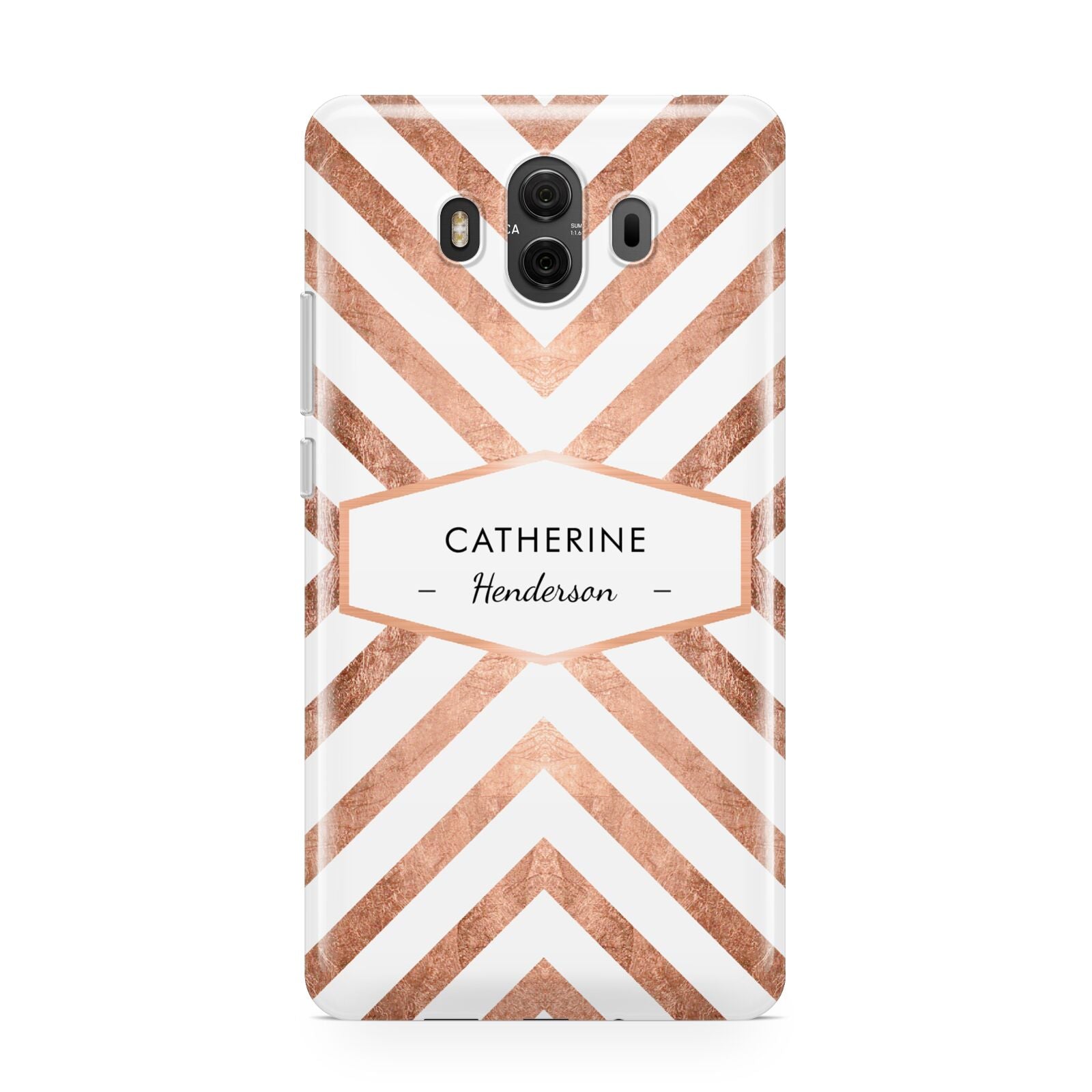 Personalised Rose Gold Name Or Initials Custom Huawei Mate 10 Protective Phone Case