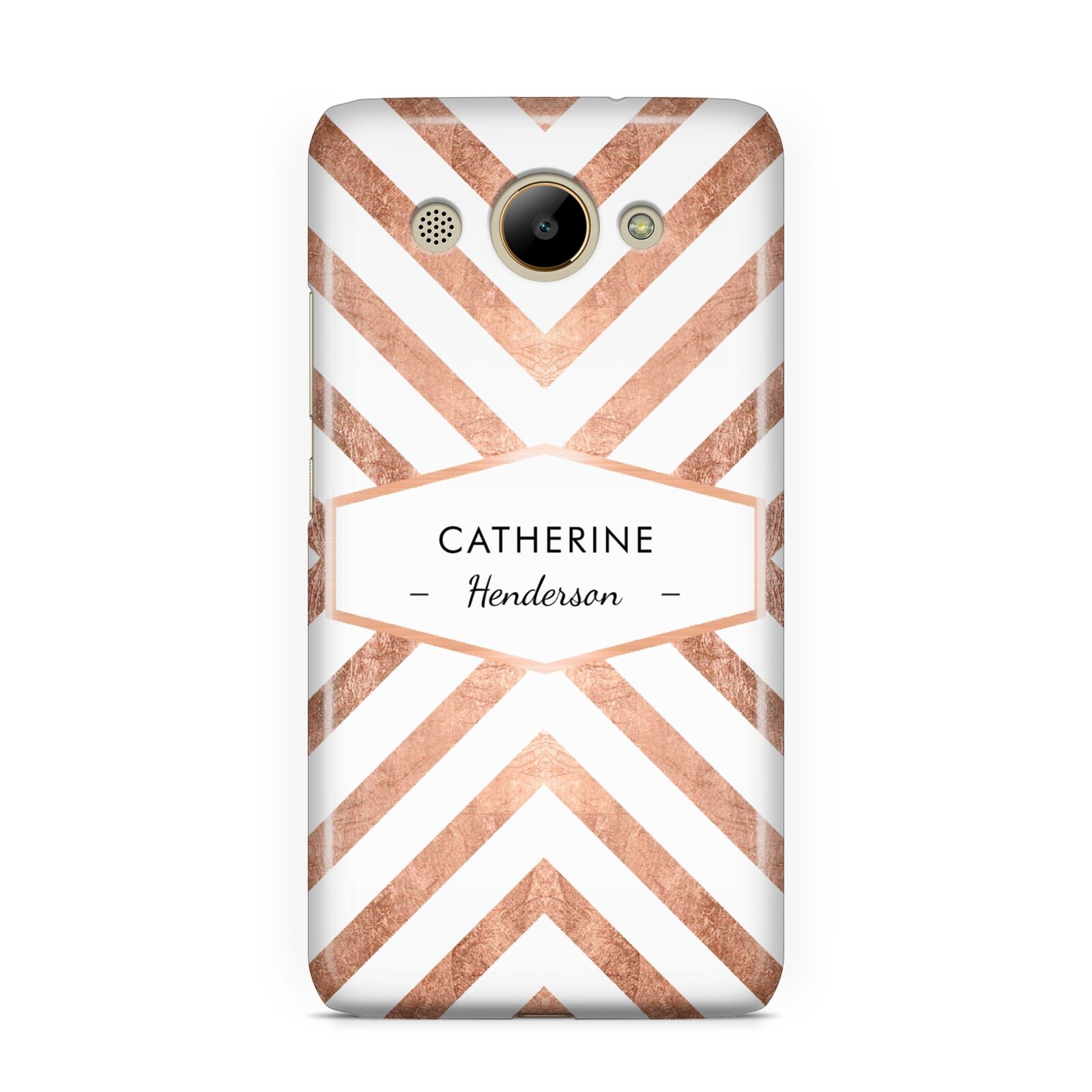 Personalised Rose Gold Name Or Initials Custom Huawei Y3 2017