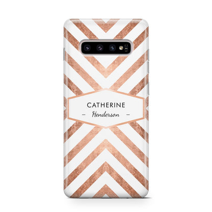 Personalised Rose Gold Name Or Initials Custom Samsung Galaxy S10 Case