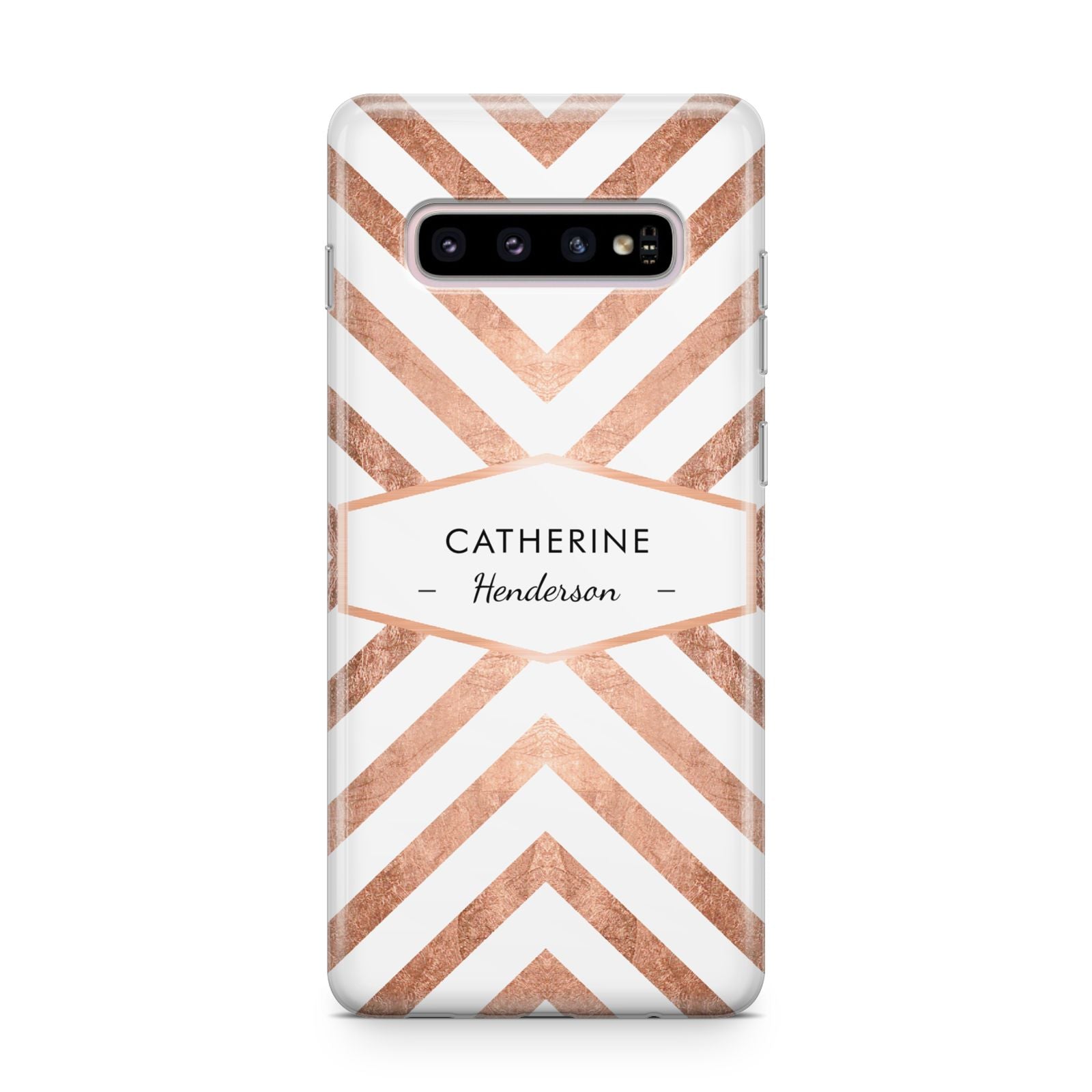 Personalised Rose Gold Name Or Initials Custom Samsung Galaxy S10 Plus Case