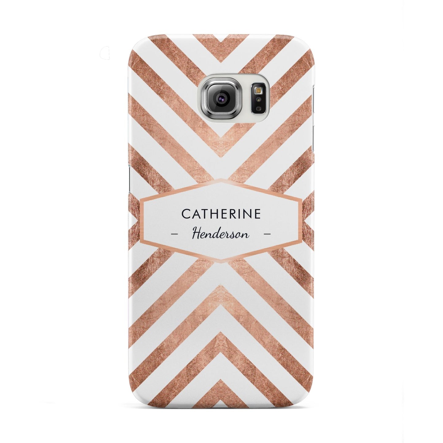 Personalised Rose Gold Name Or Initials Custom Samsung Galaxy S6 Edge Case
