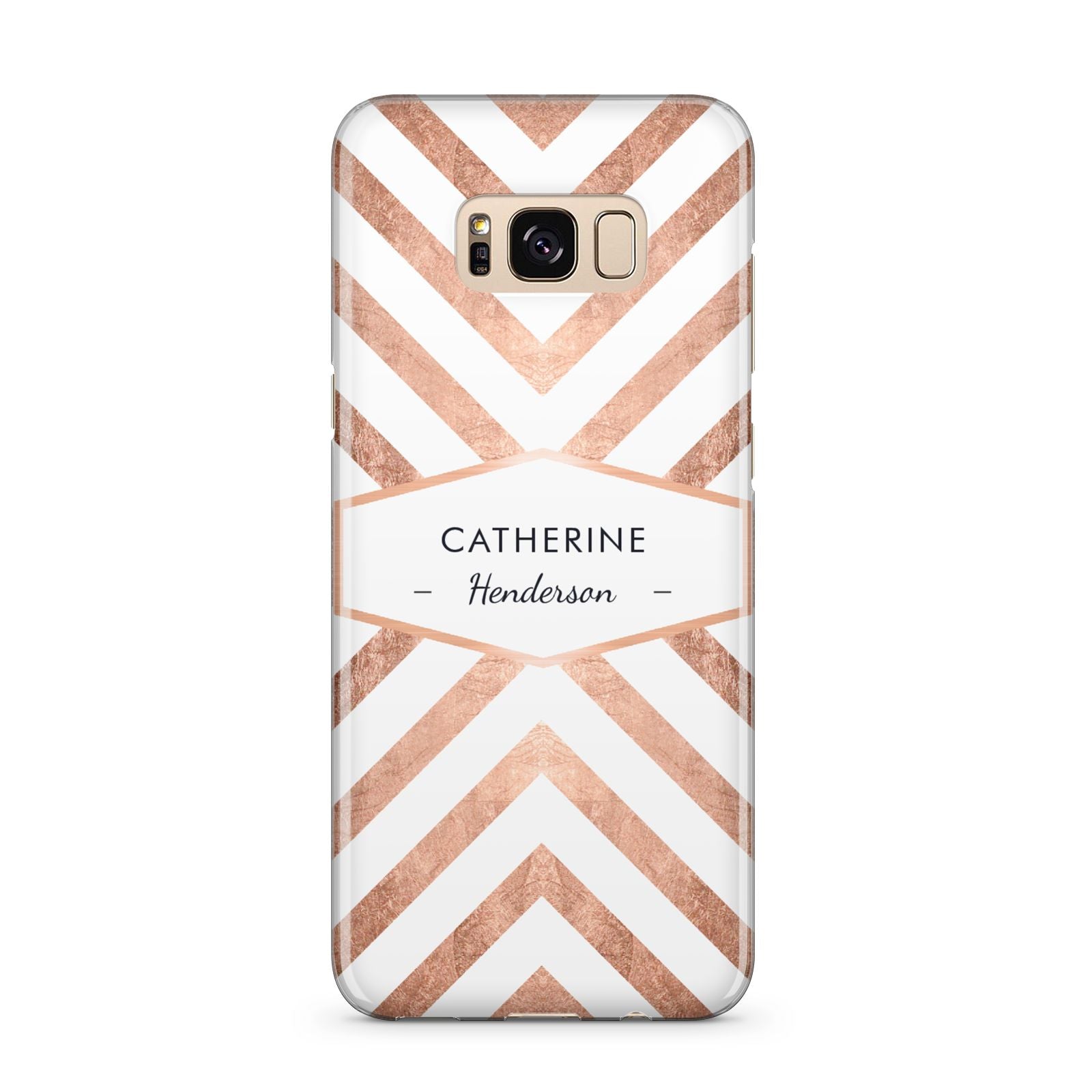 Personalised Rose Gold Name Or Initials Custom Samsung Galaxy S8 Plus Case