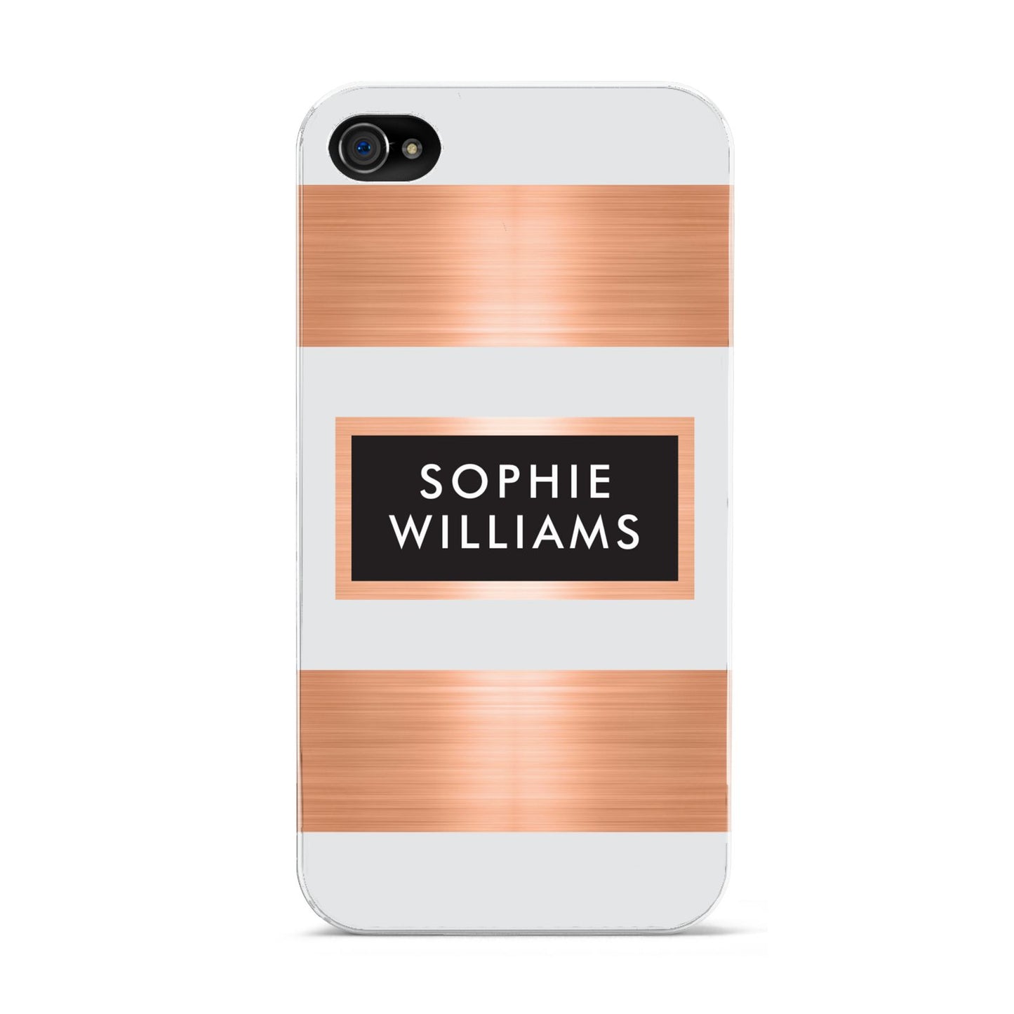 Personalised Rose Gold Name Text Initials Apple iPhone 4s Case