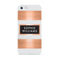 Personalised Rose Gold Name Text Initials Apple iPhone 5 Case