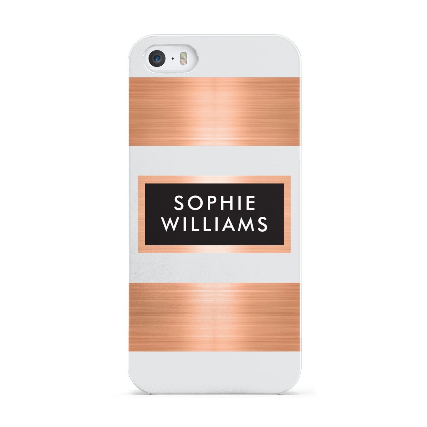 Personalised Rose Gold Name Text Initials Apple iPhone 5 Case