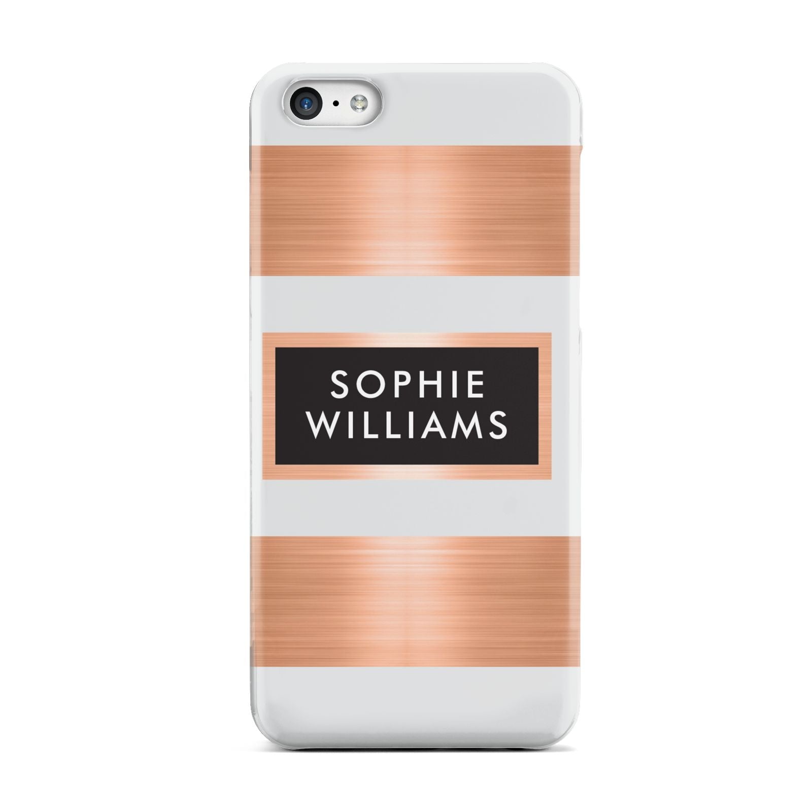 Personalised Rose Gold Name Text Initials Apple iPhone 5c Case