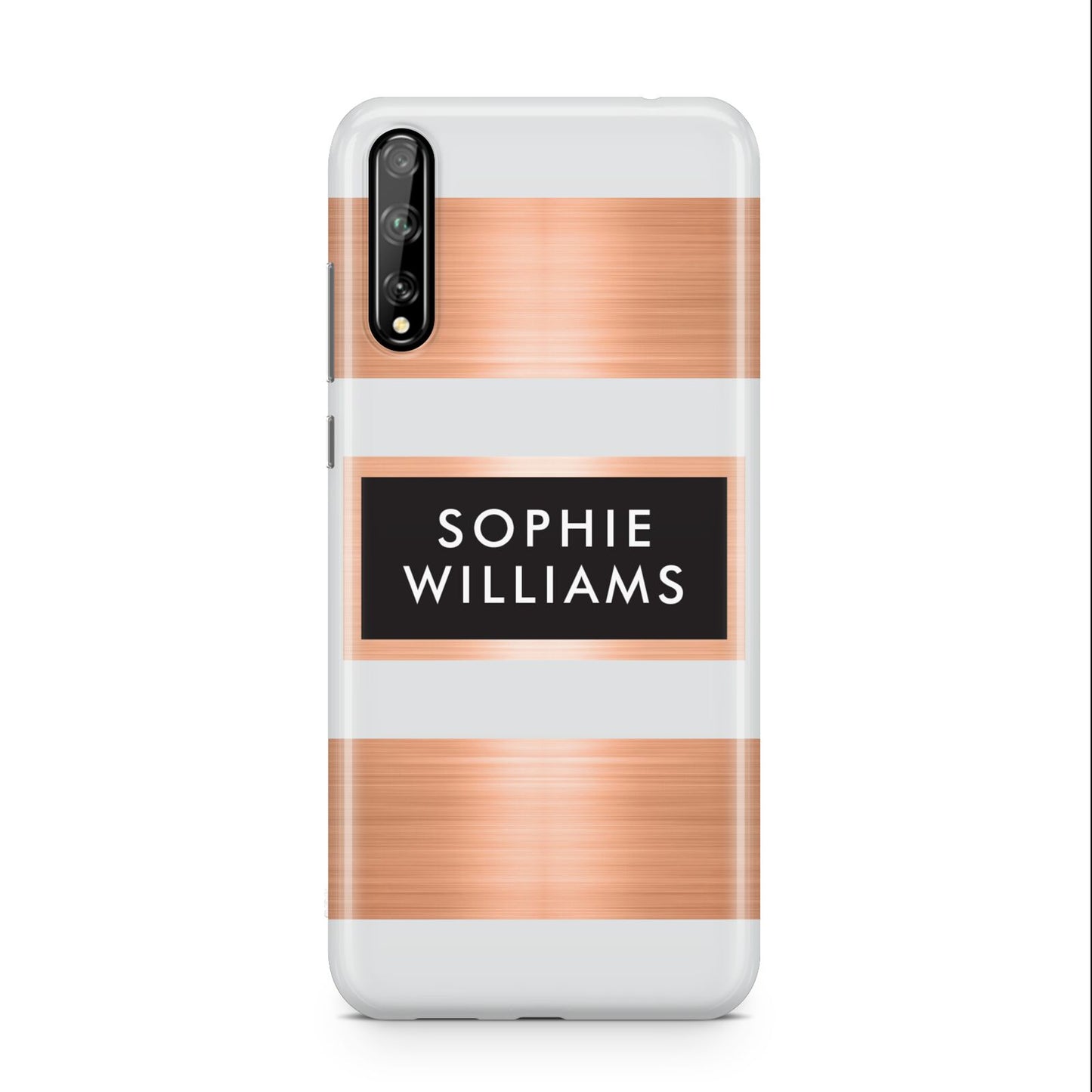 Personalised Rose Gold Name Text Initials Huawei Enjoy 10s Phone Case
