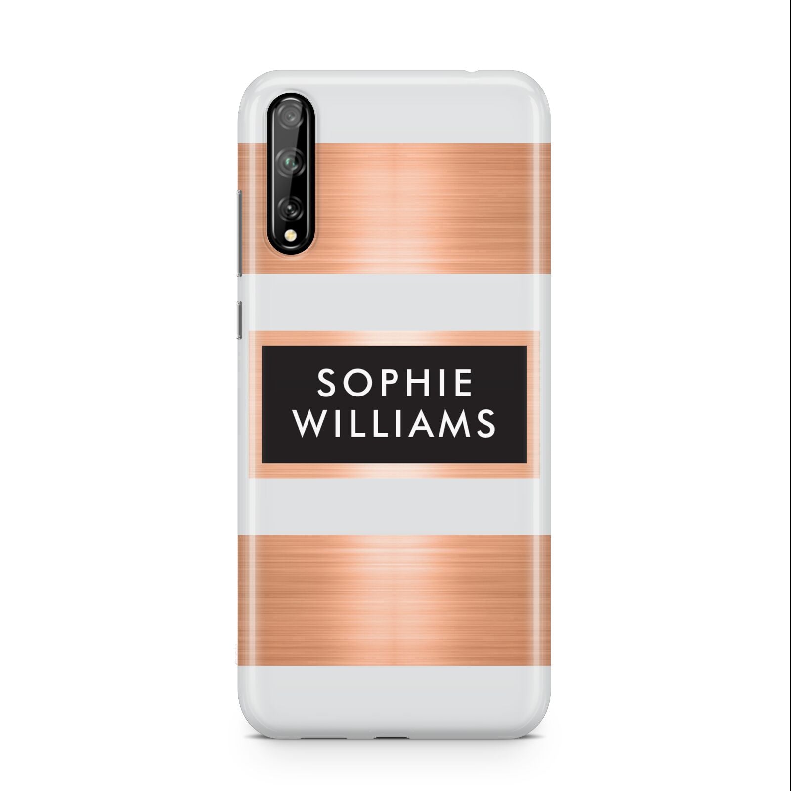 Personalised Rose Gold Name Text Initials Huawei Enjoy 10s Phone Case