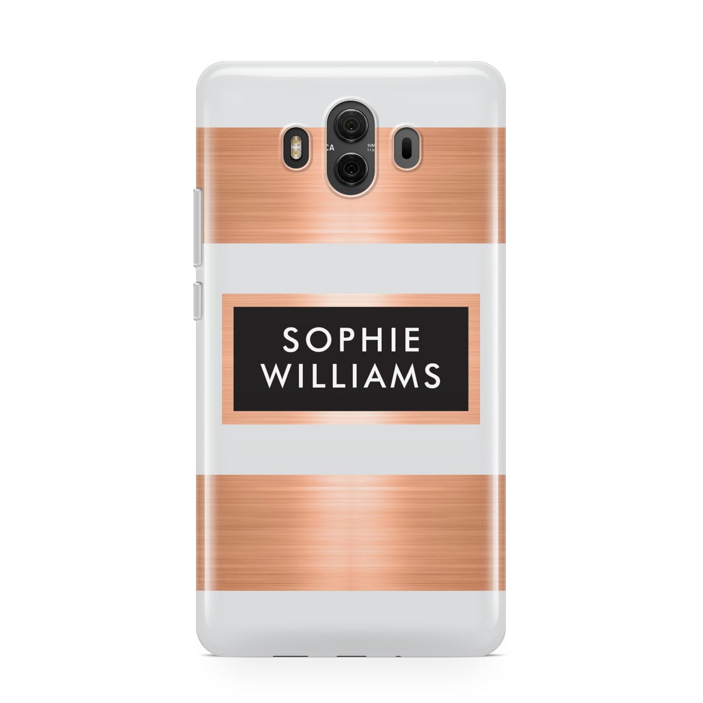 Personalised Rose Gold Name Text Initials Huawei Mate 10 Protective Phone Case