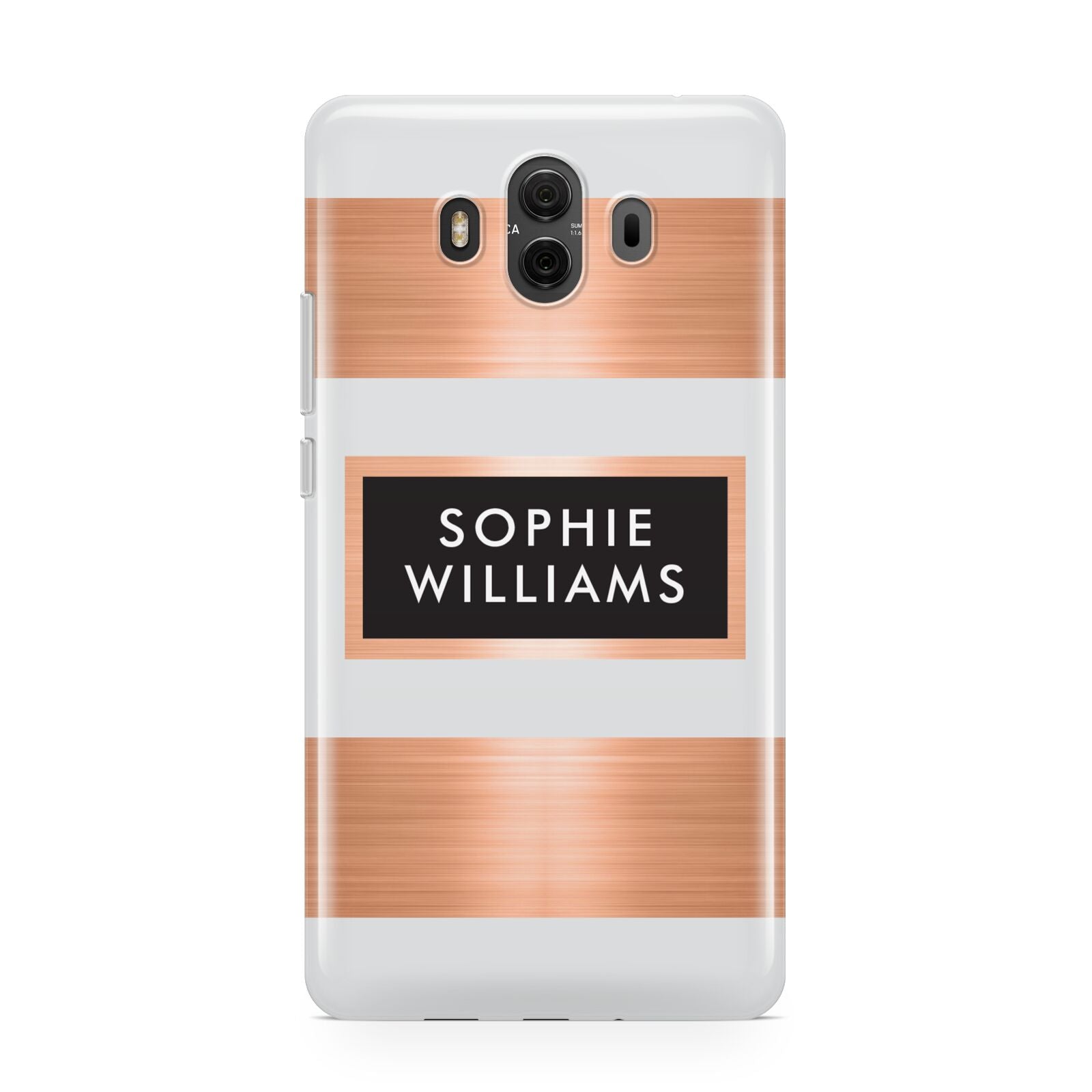Personalised Rose Gold Name Text Initials Huawei Mate 10 Protective Phone Case