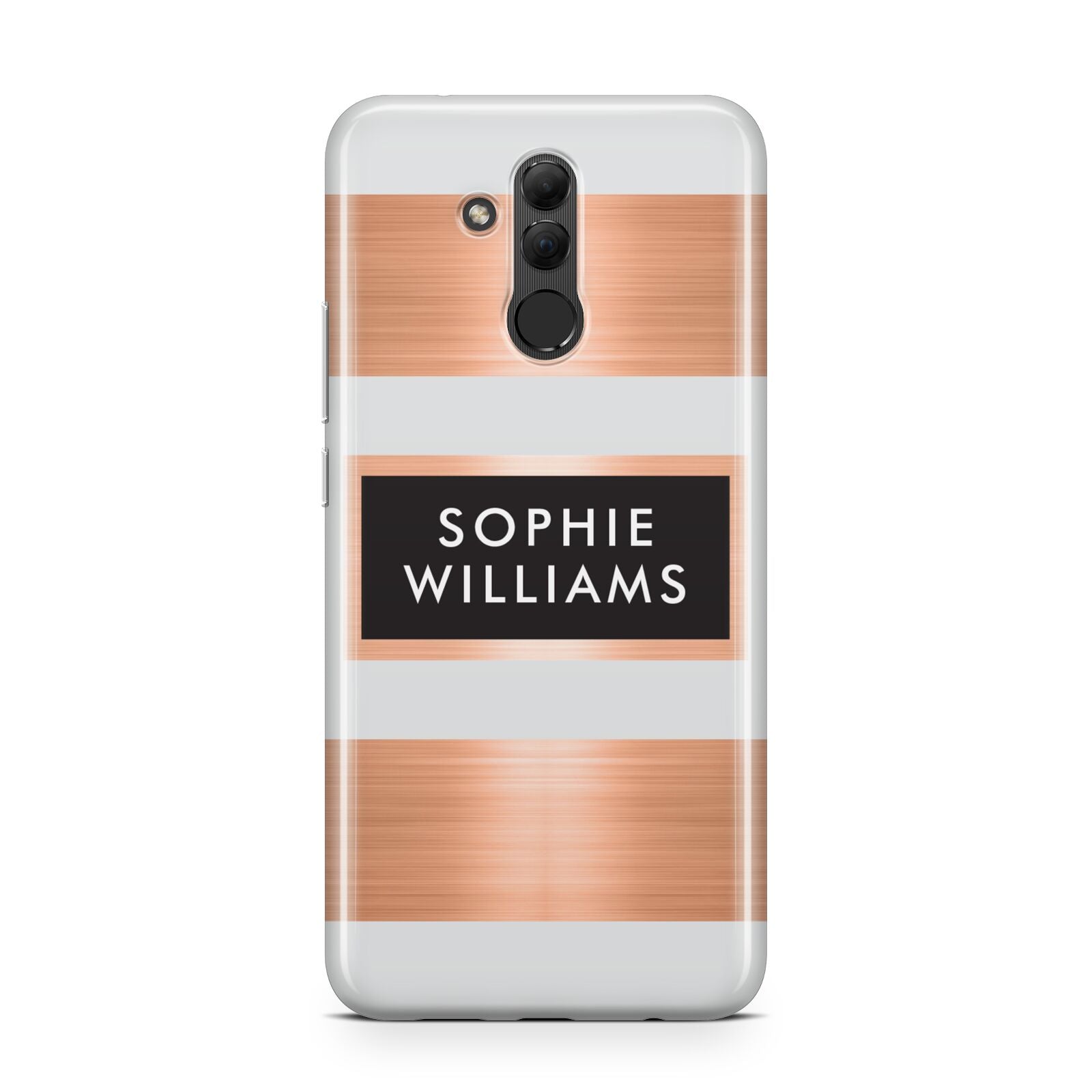Personalised Rose Gold Name Text Initials Huawei Mate 20 Lite