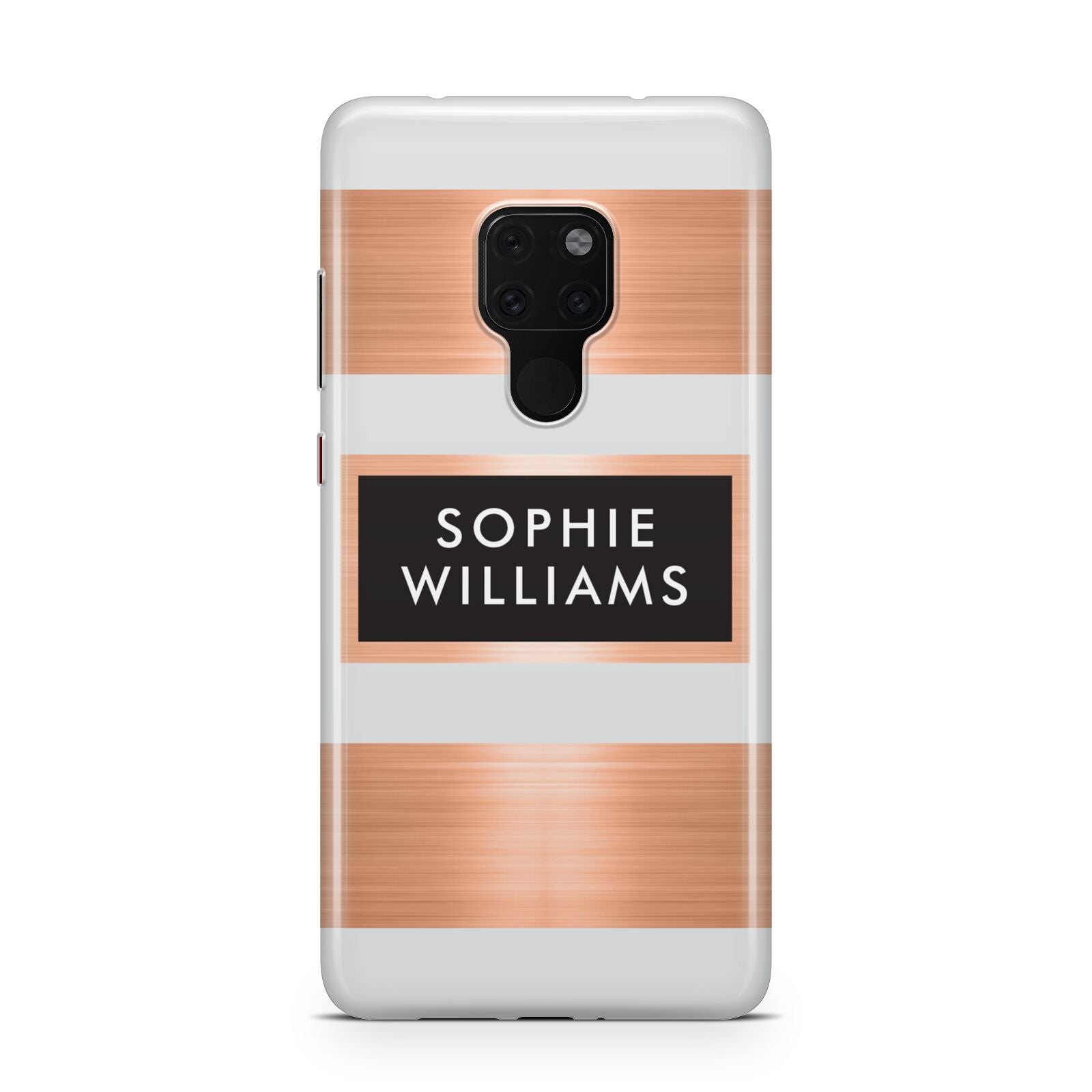 Personalised Rose Gold Name Text Initials Huawei Mate 20 Phone Case