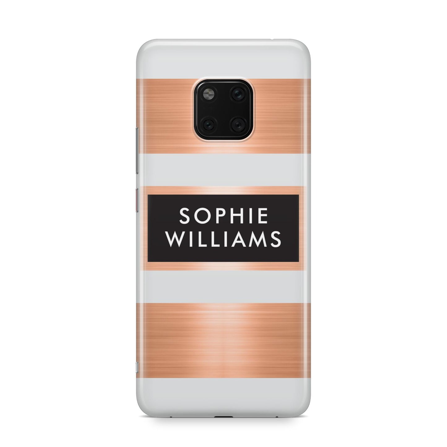 Personalised Rose Gold Name Text Initials Huawei Mate 20 Pro Phone Case