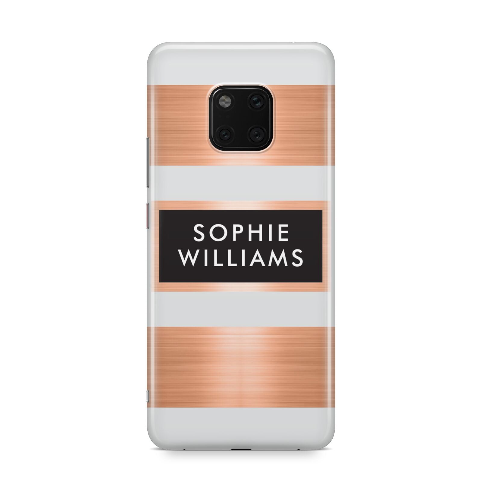 Personalised Rose Gold Name Text Initials Huawei Mate 20 Pro Phone Case