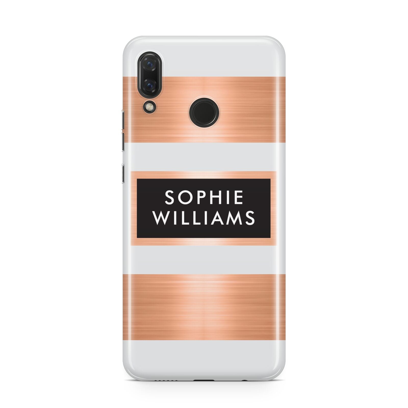 Personalised Rose Gold Name Text Initials Huawei Nova 3 Phone Case