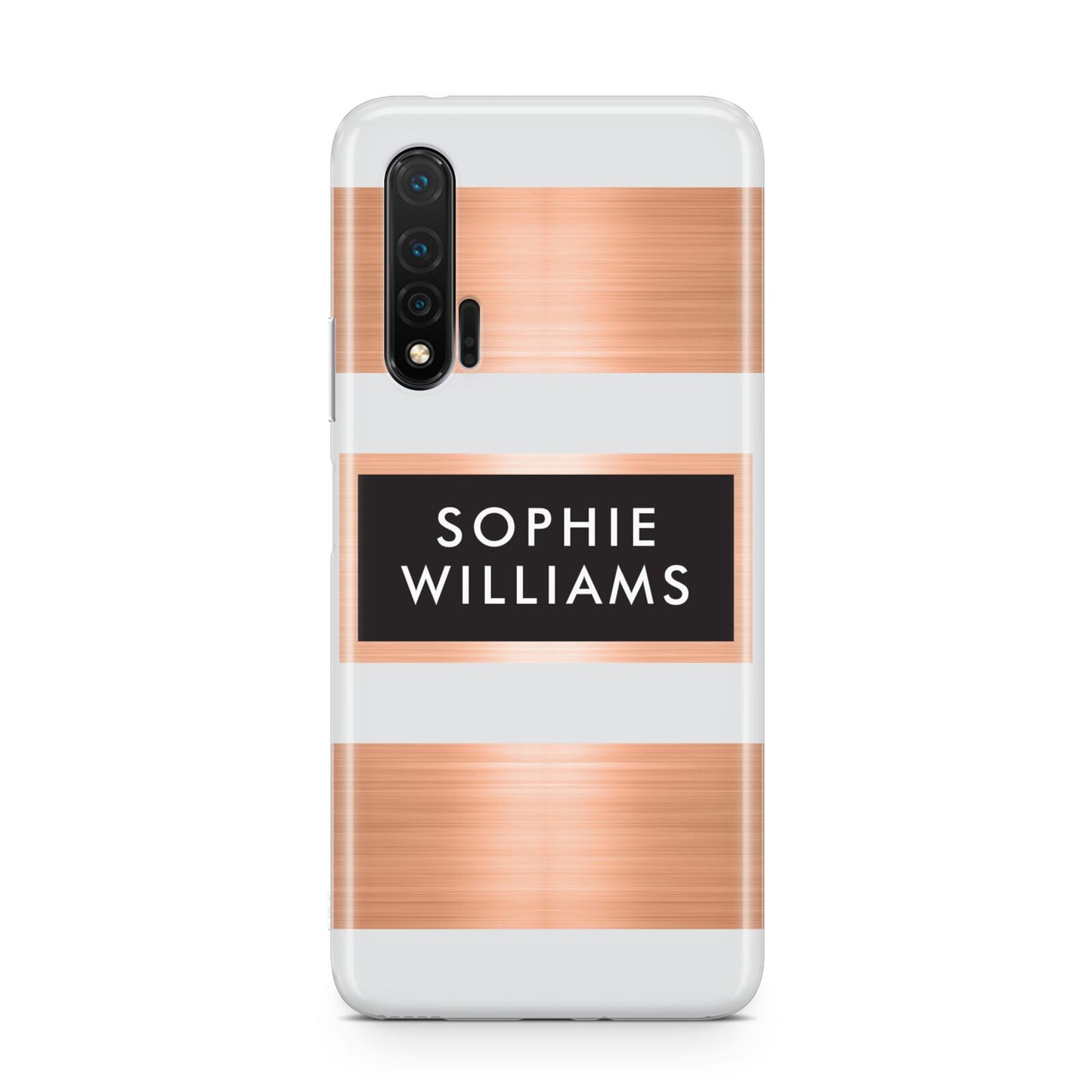 Personalised Rose Gold Name Text Initials Huawei Nova 6 Phone Case