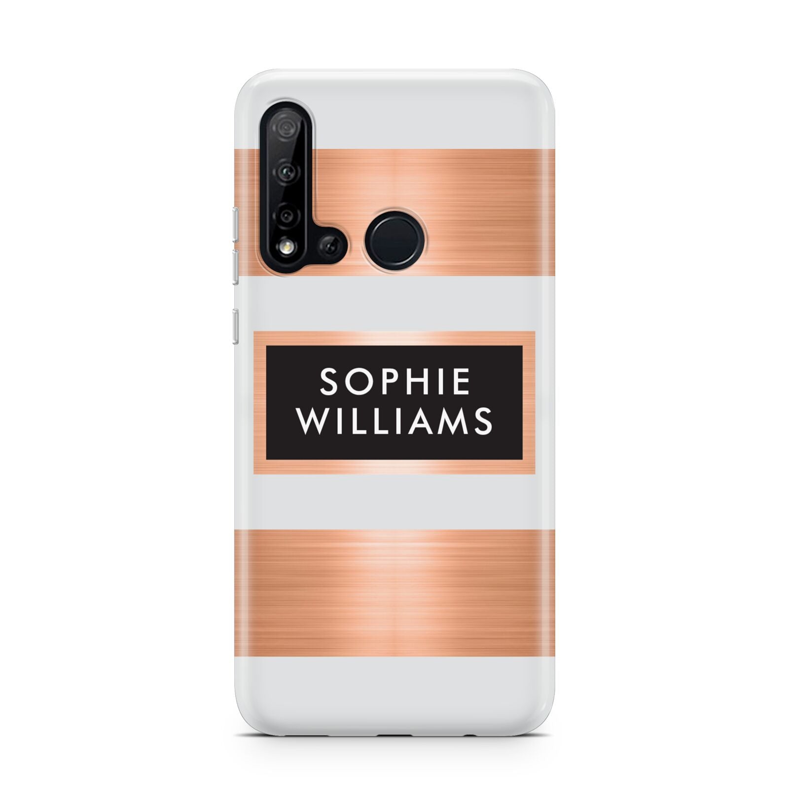 Personalised Rose Gold Name Text Initials Huawei P20 Lite 5G Phone Case