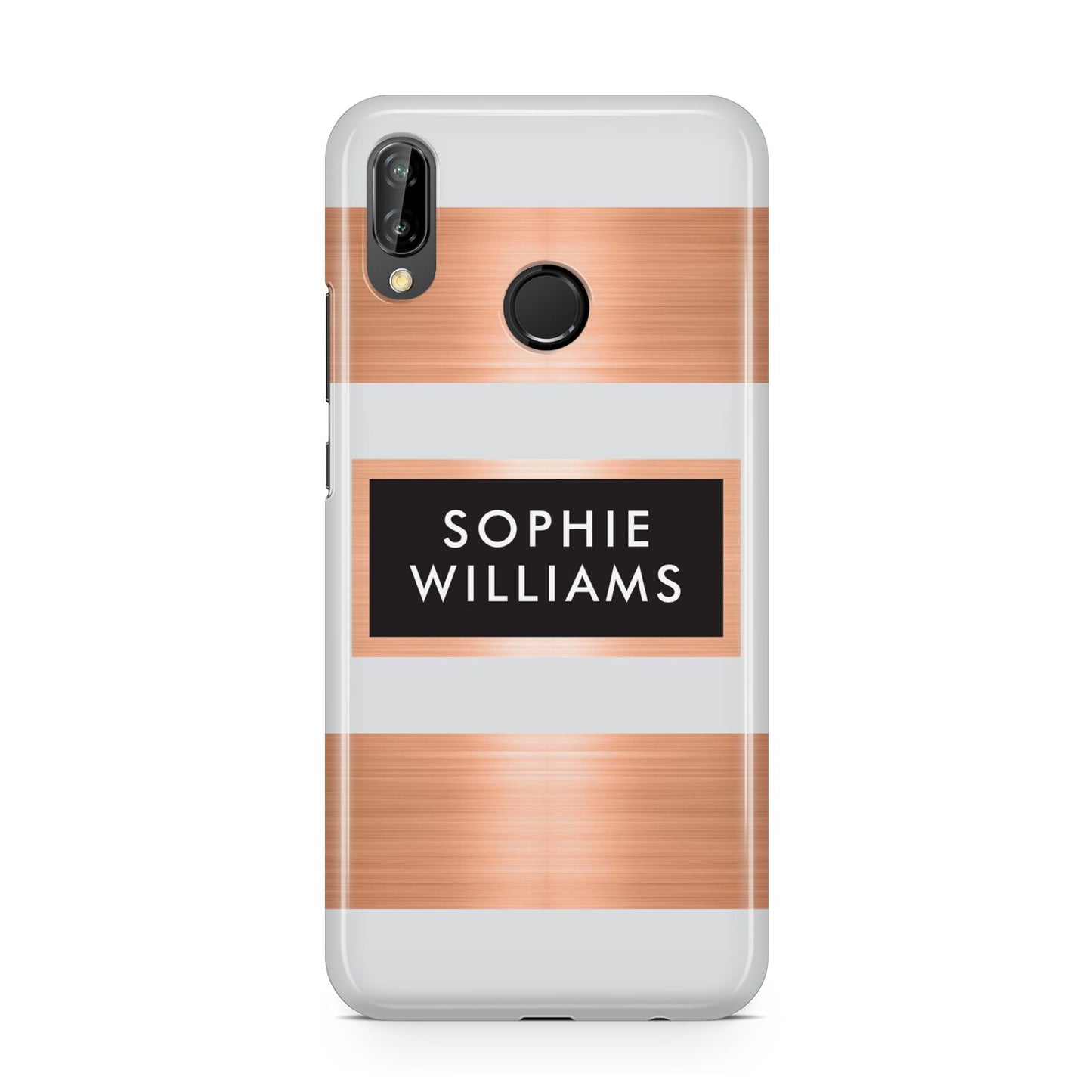 Personalised Rose Gold Name Text Initials Huawei P20 Lite Phone Case