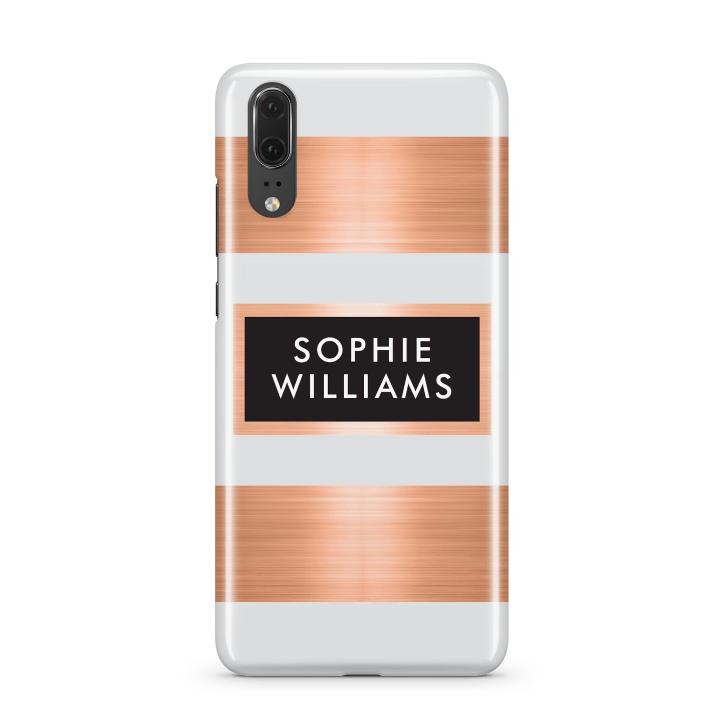 Personalised Rose Gold Name Text Initials Huawei P20 Phone Case
