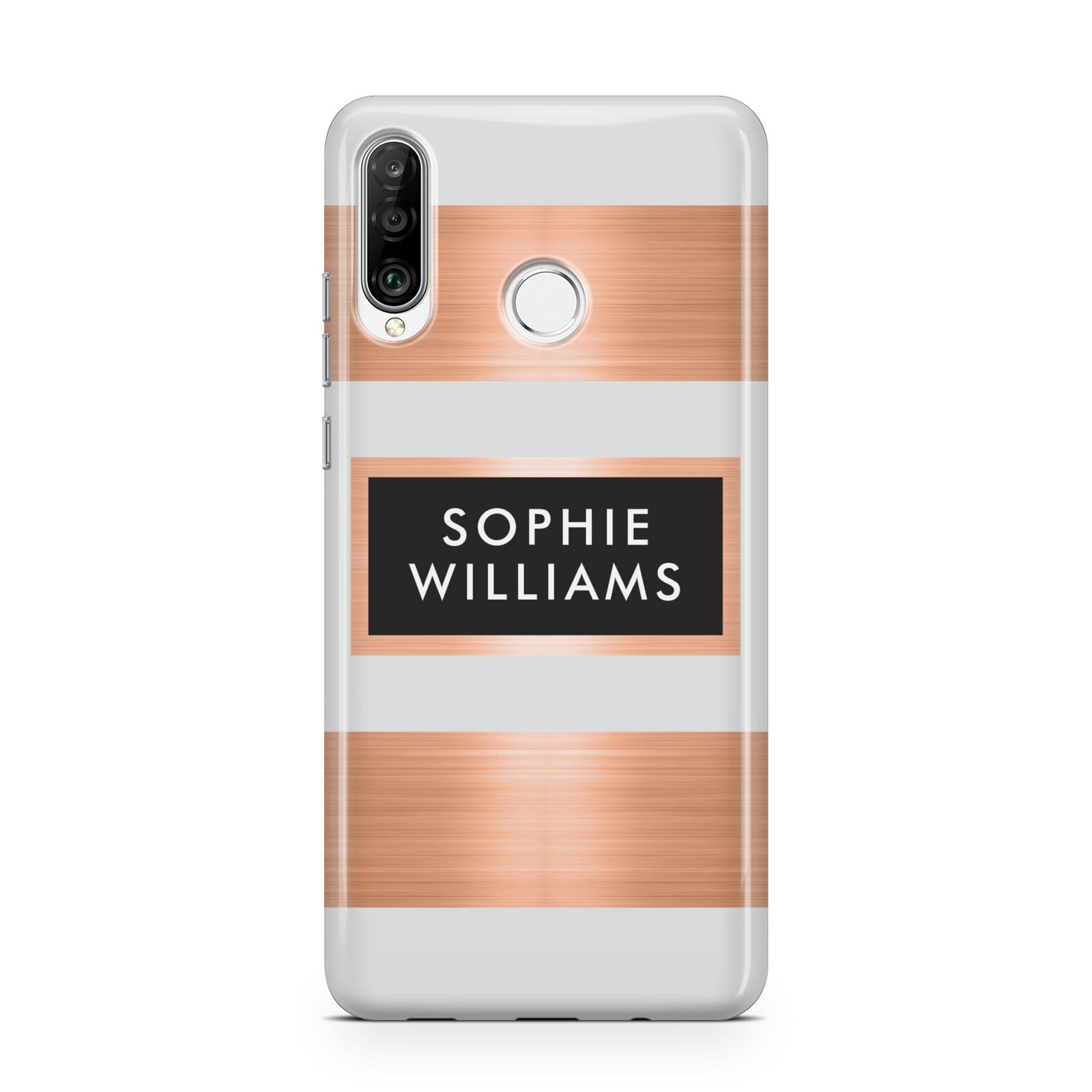 Personalised Rose Gold Name Text Initials Huawei P30 Lite Phone Case