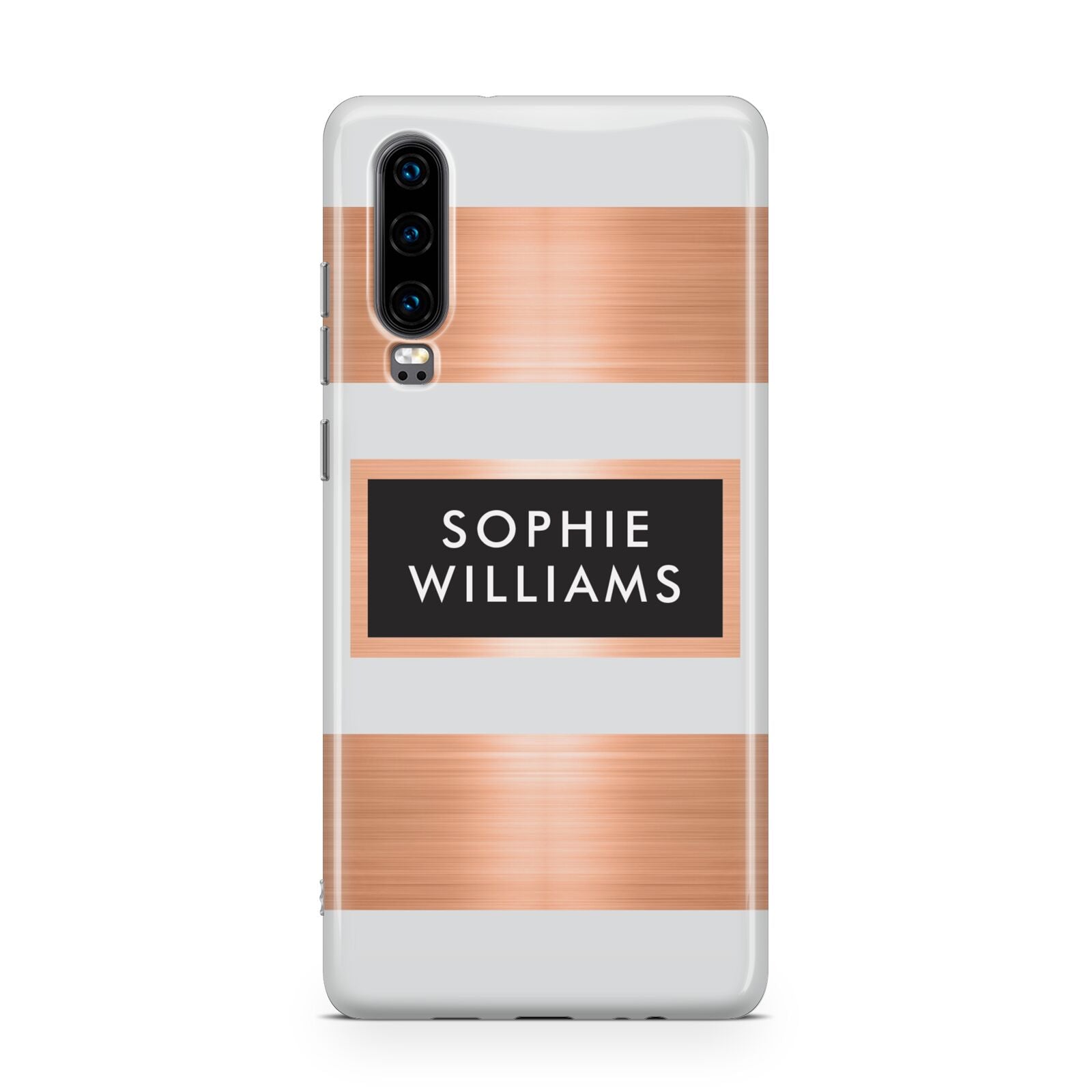 Personalised Rose Gold Name Text Initials Huawei P30 Phone Case