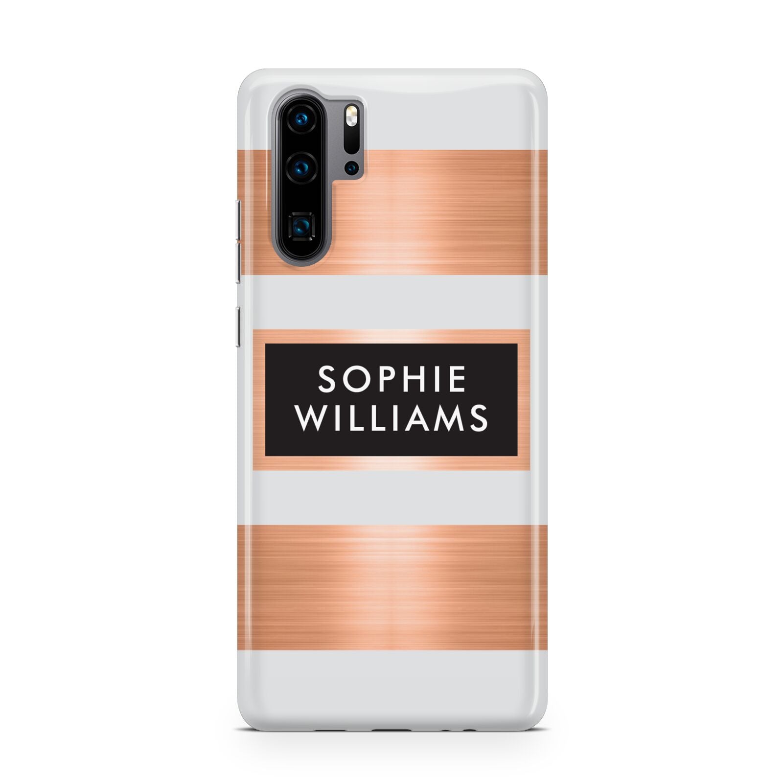 Personalised Rose Gold Name Text Initials Huawei P30 Pro Phone Case