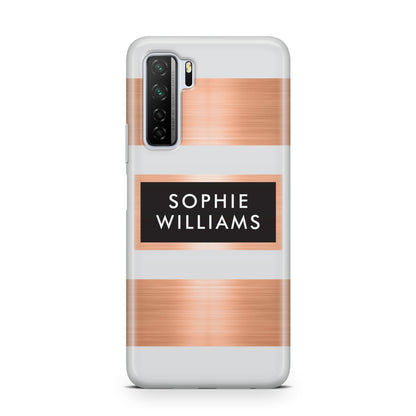 Personalised Rose Gold Name Text Initials Huawei P40 Lite 5G Phone Case