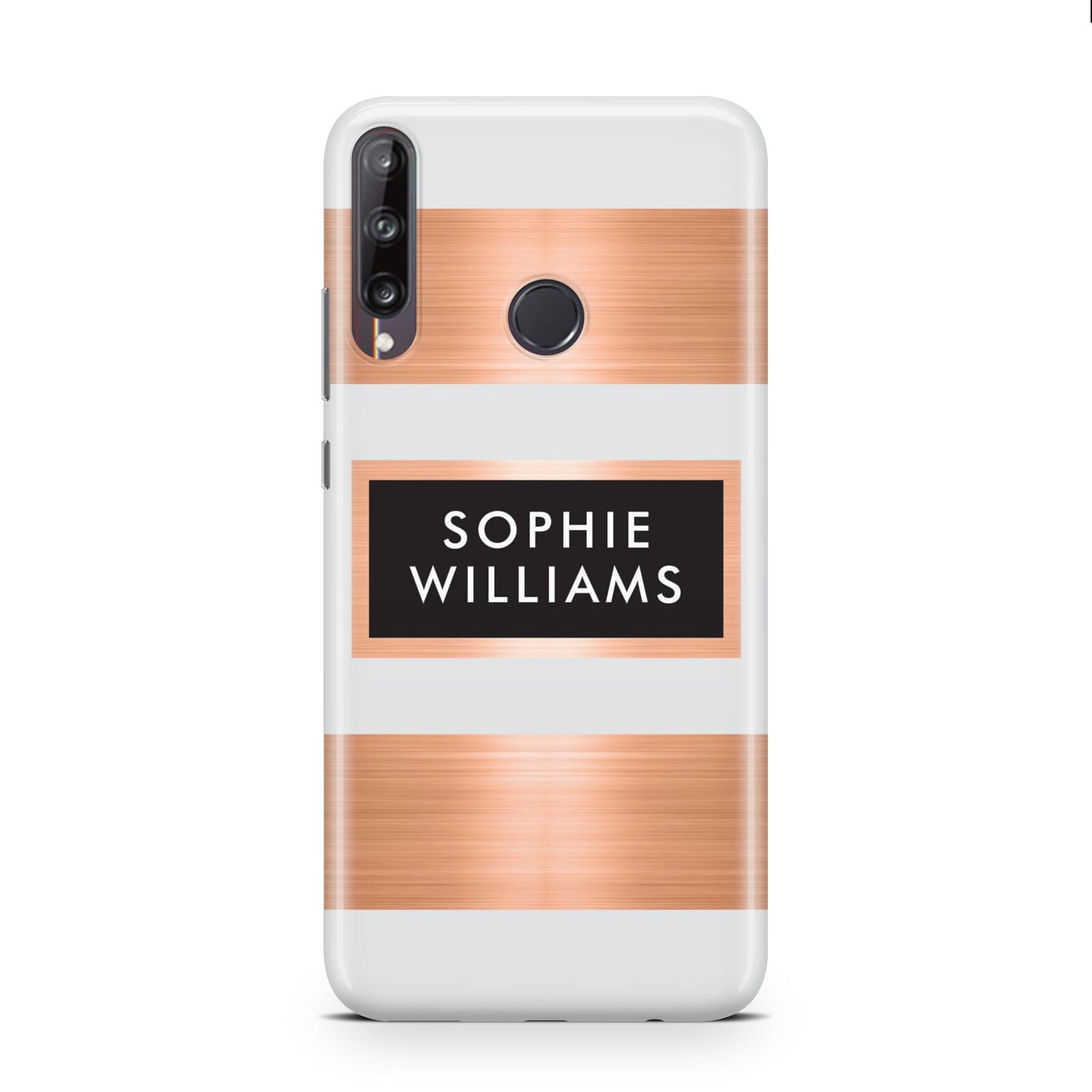 Personalised Rose Gold Name Text Initials Huawei P40 Lite E Phone Case