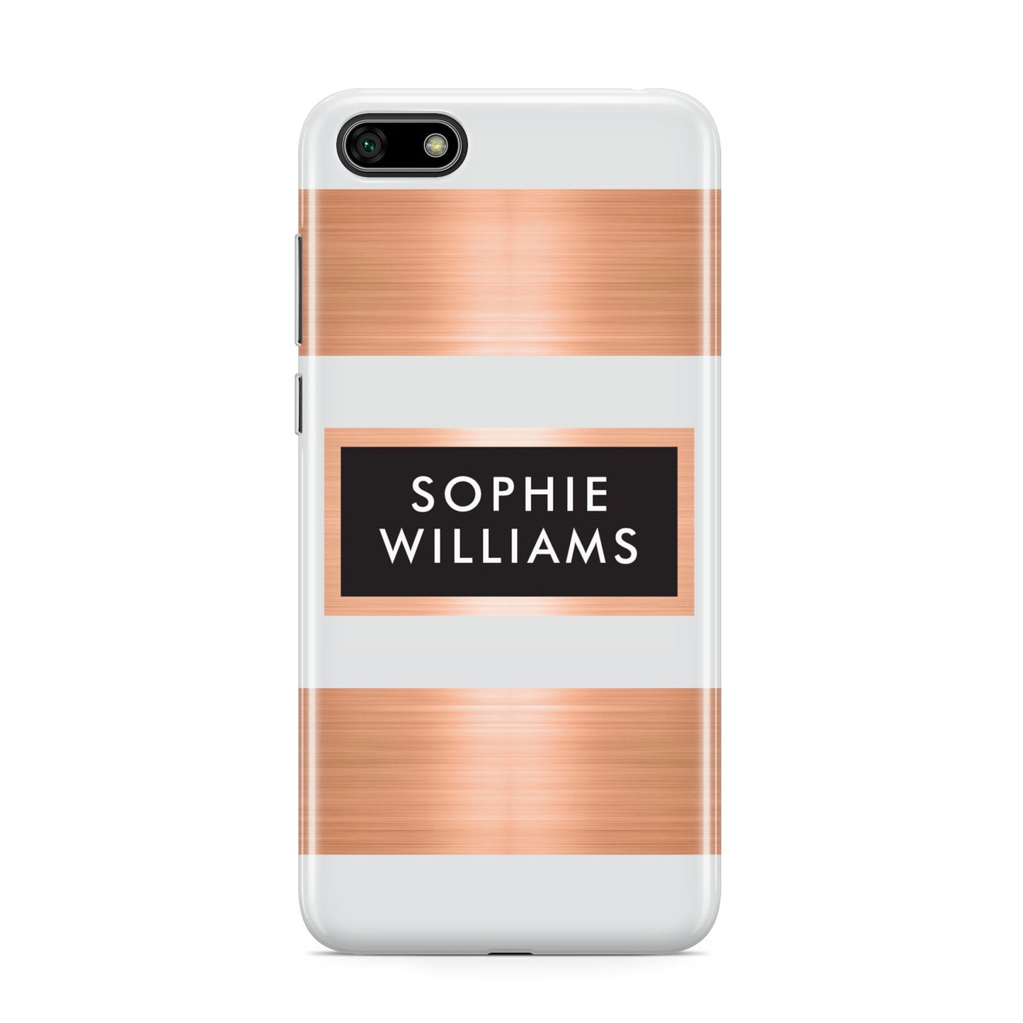 Personalised Rose Gold Name Text Initials Huawei Y5 Prime 2018 Phone Case