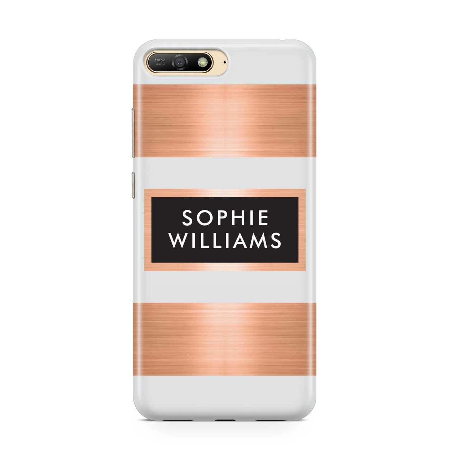 Personalised Rose Gold Name Text Initials Huawei Y6 2018