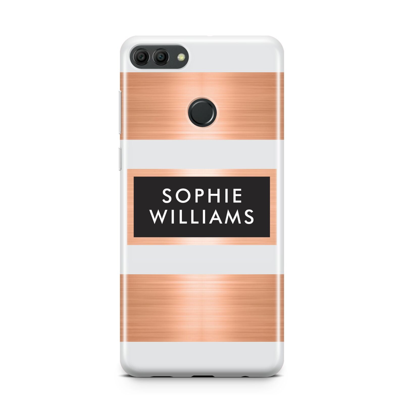 Personalised Rose Gold Name Text Initials Huawei Y9 2018