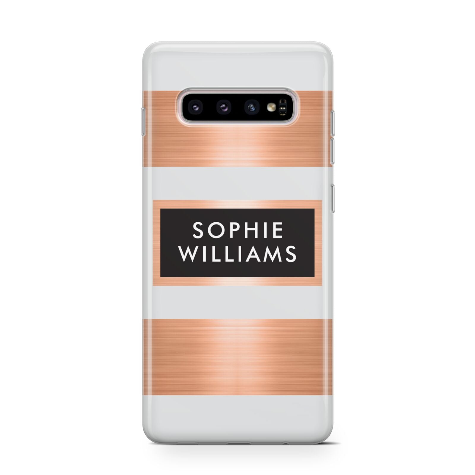 Personalised Rose Gold Name Text Initials Protective Samsung Galaxy Case