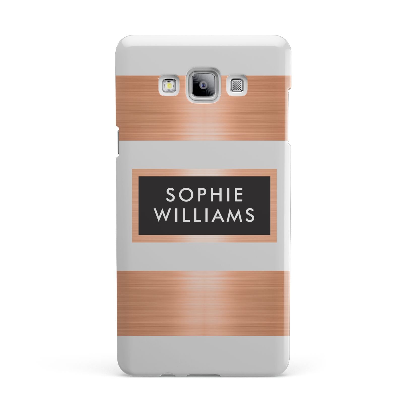 Personalised Rose Gold Name Text Initials Samsung Galaxy A7 2015 Case